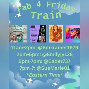 Fab 4 Friday Train Poster